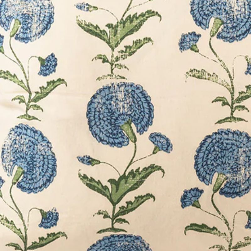 Poppy Blue on Cotton