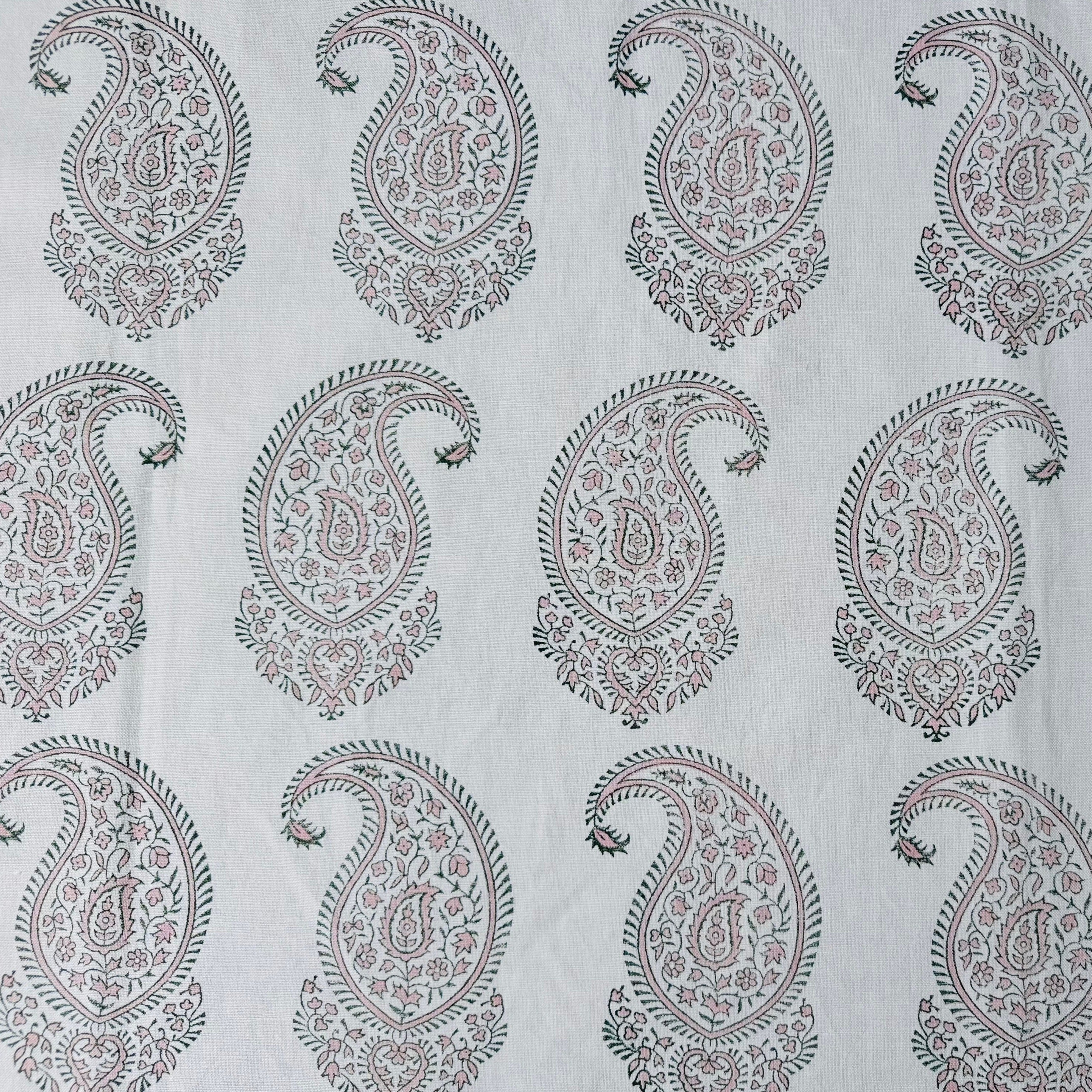 PAISLEY - PINK AND OLIVE