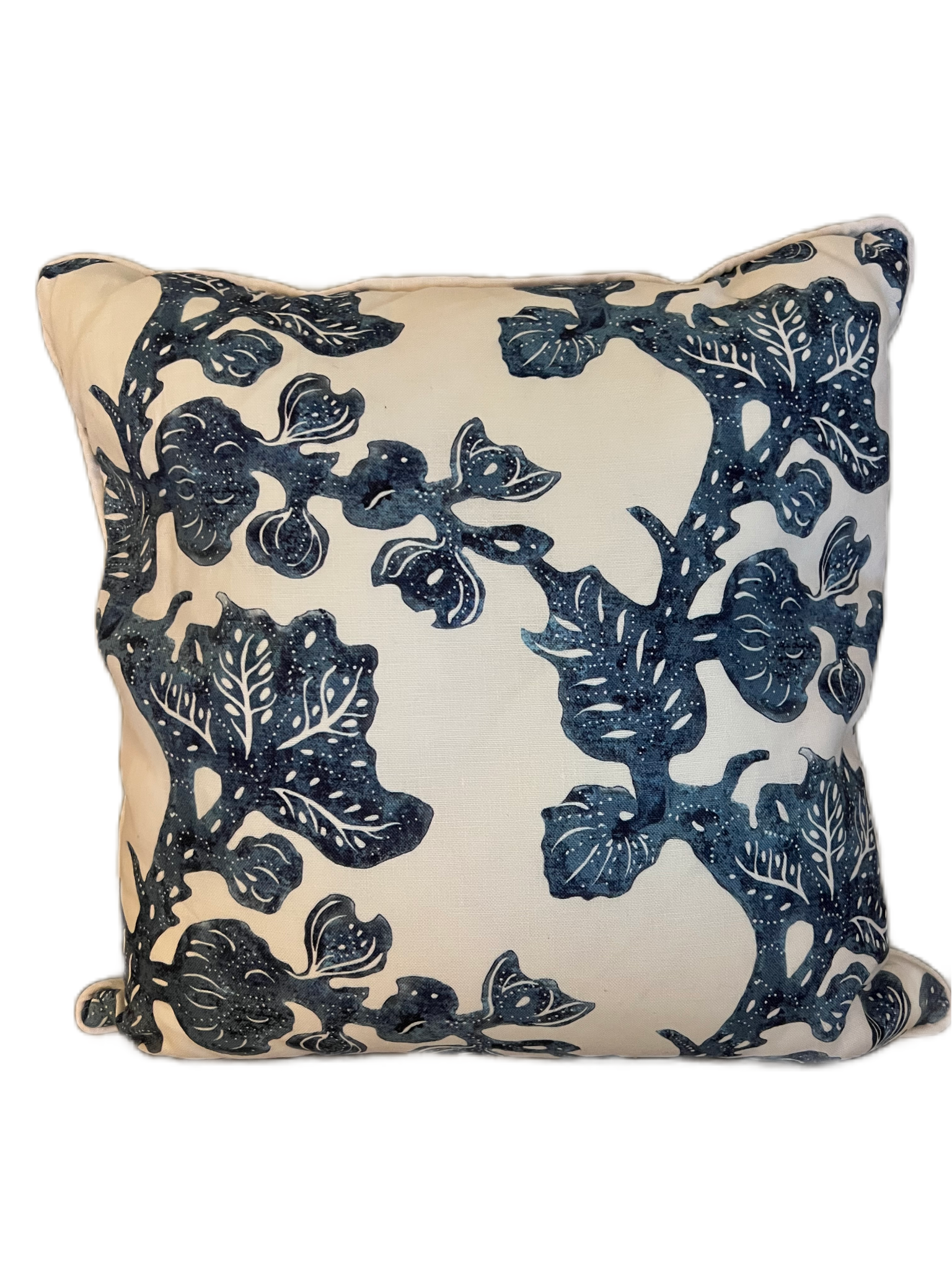 Fruiting Fig Cushion in Indigo