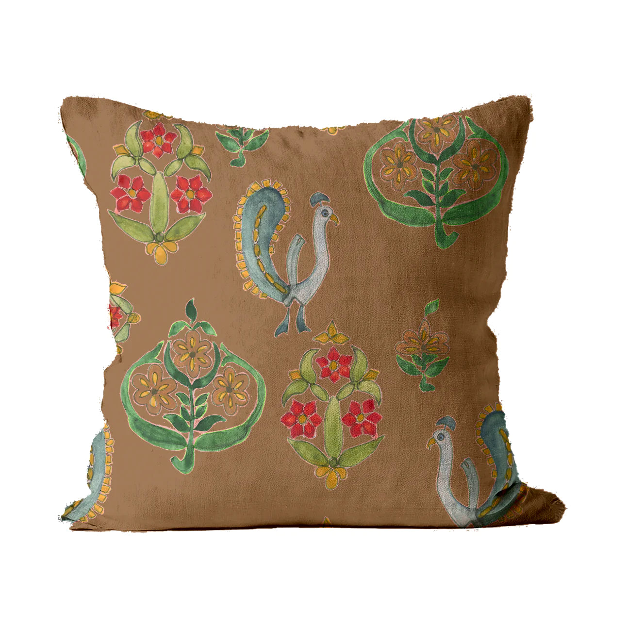 Antique Indienne Large Cushion Cardamom