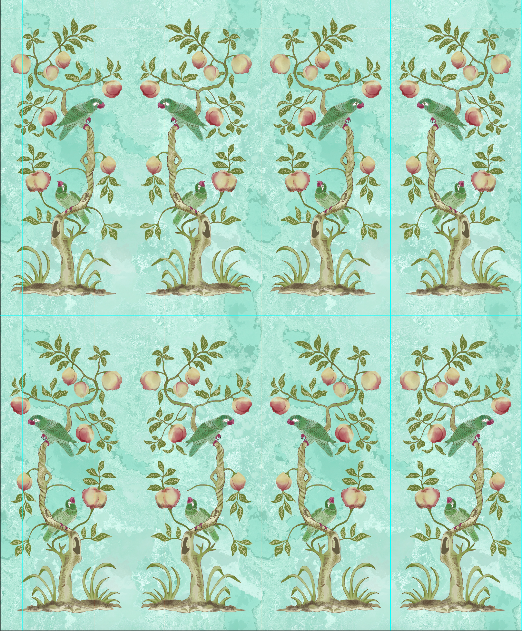 Espalier Peaches and Parrots