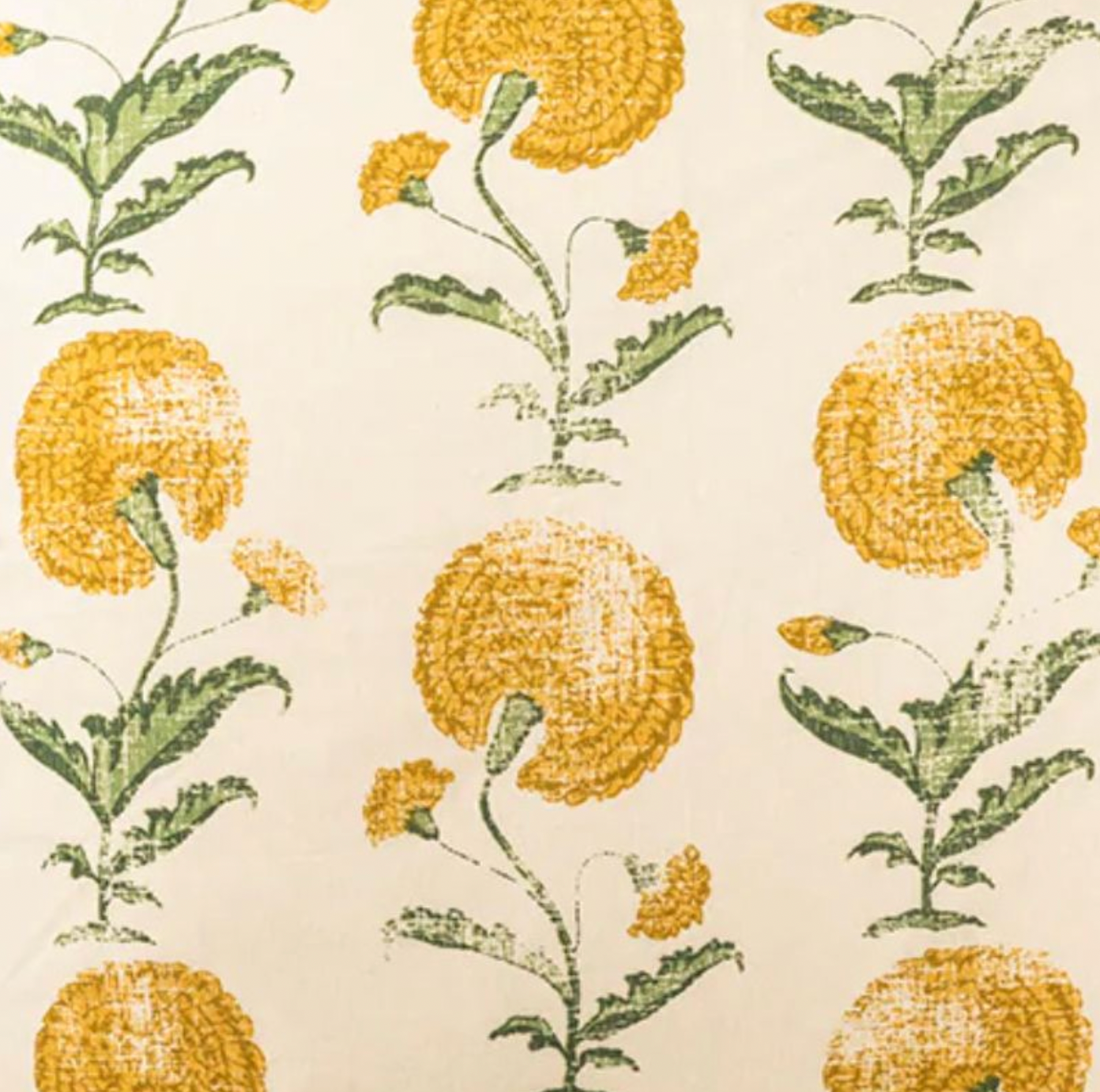 Poppy Yellow on Cotton