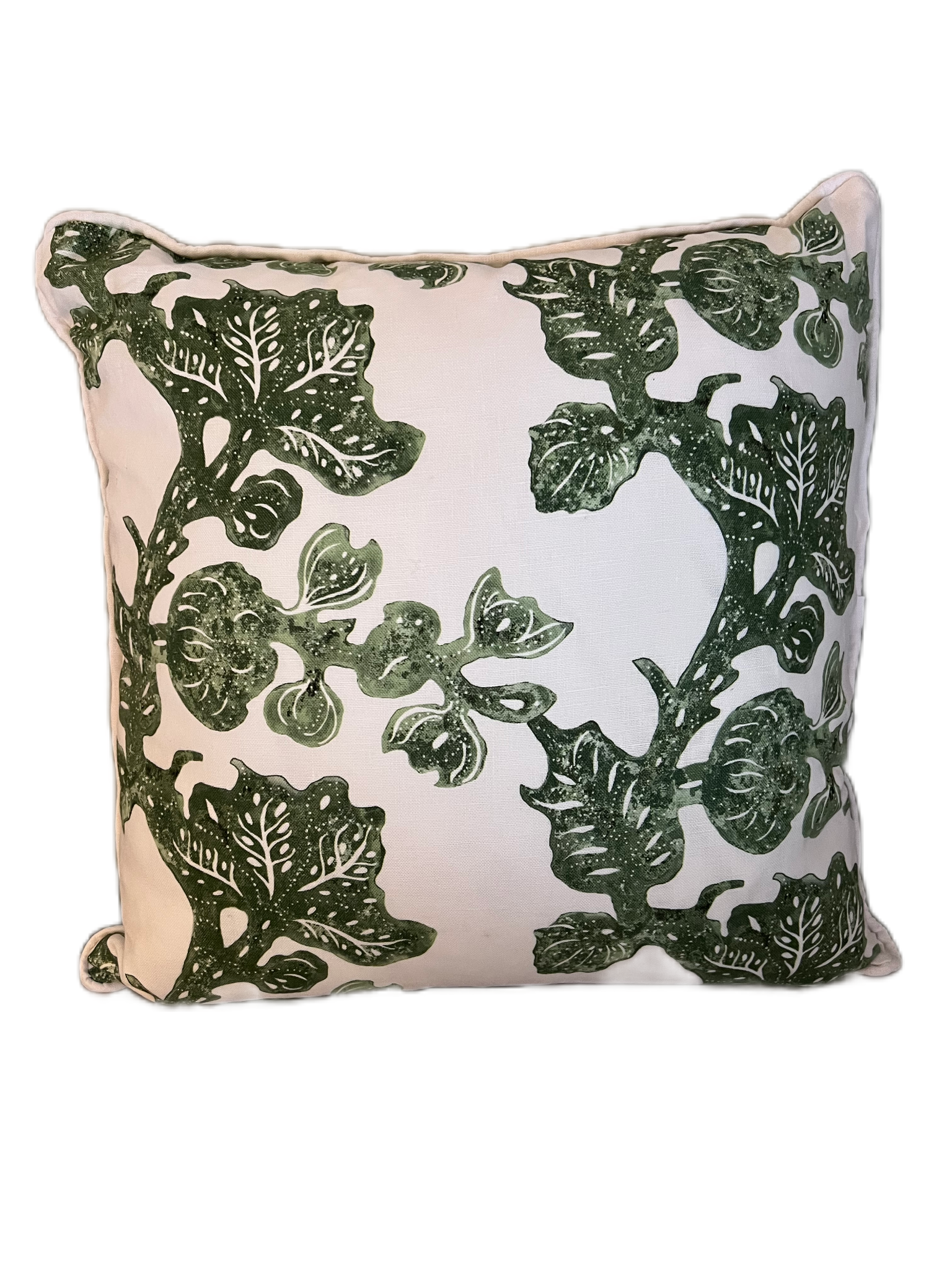 Fruiting Fig Cushion in Olive