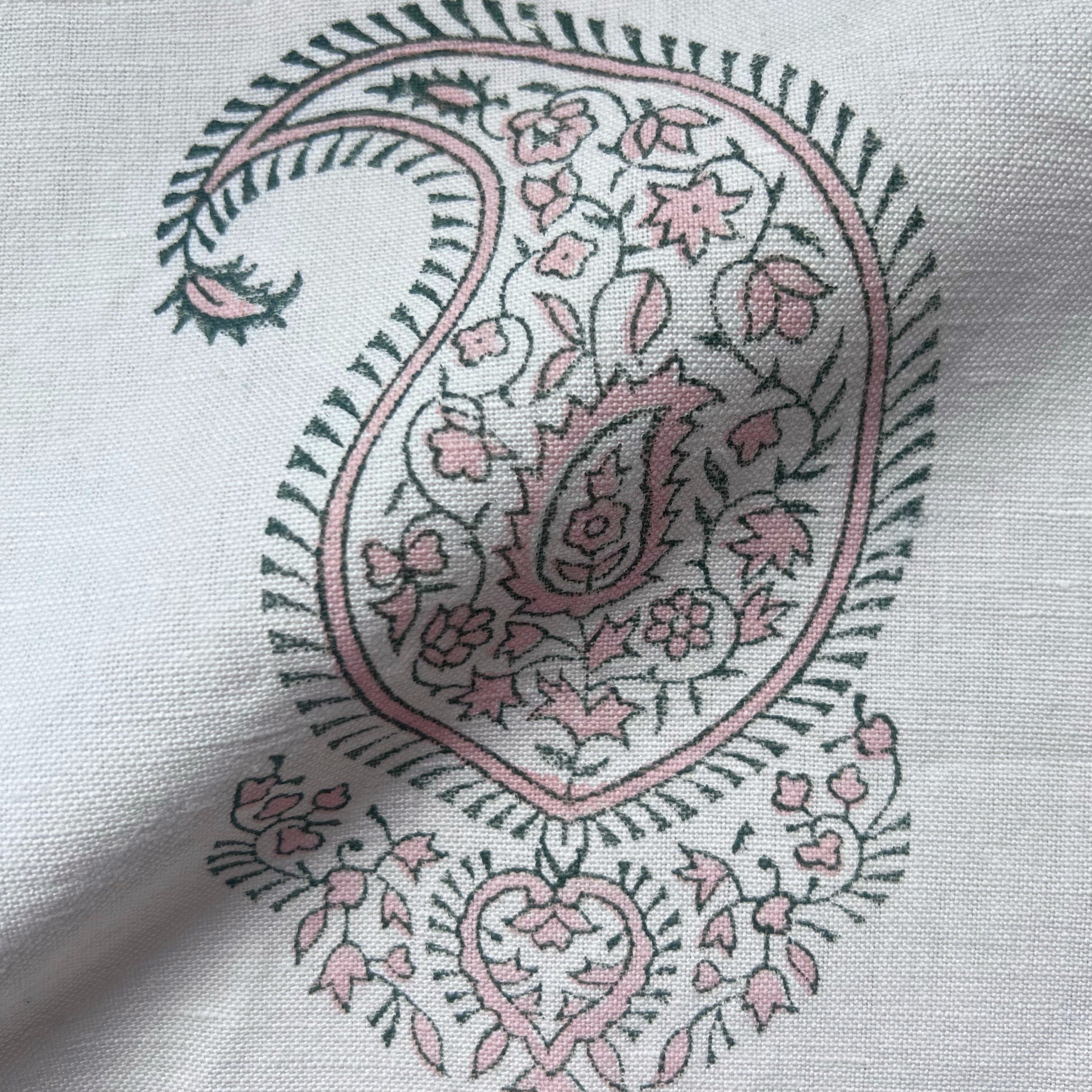 PAISLEY - PINK AND OLIVE